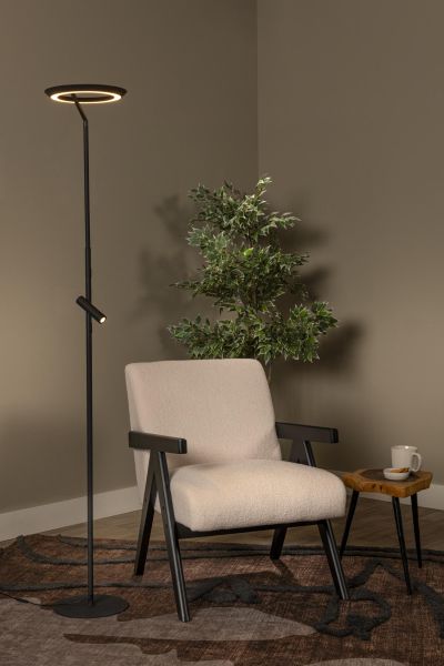 Lucide CELESTE - Floor lamp - Ø 28 cm - LED Dim. - 2700K - Black